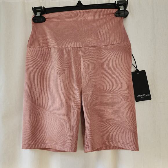Lanston x Revolve biker shorts Mauve Pink high-waisted Athleisure Size S NWT - Picture 3 of 12